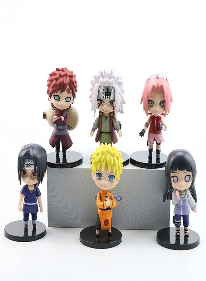 AUGEN Naruto Action Figure Limited Edition for Car Dashboard, Decoration, Cake, Office Desk & Study Table (12cm)(Pack of 6) -B - Image 3